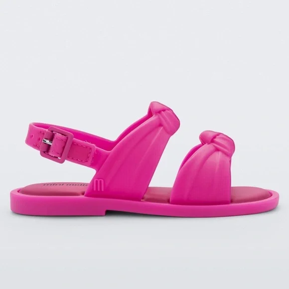 Mini Melissa Pink Velvet Sandal - Picture 2 of 4